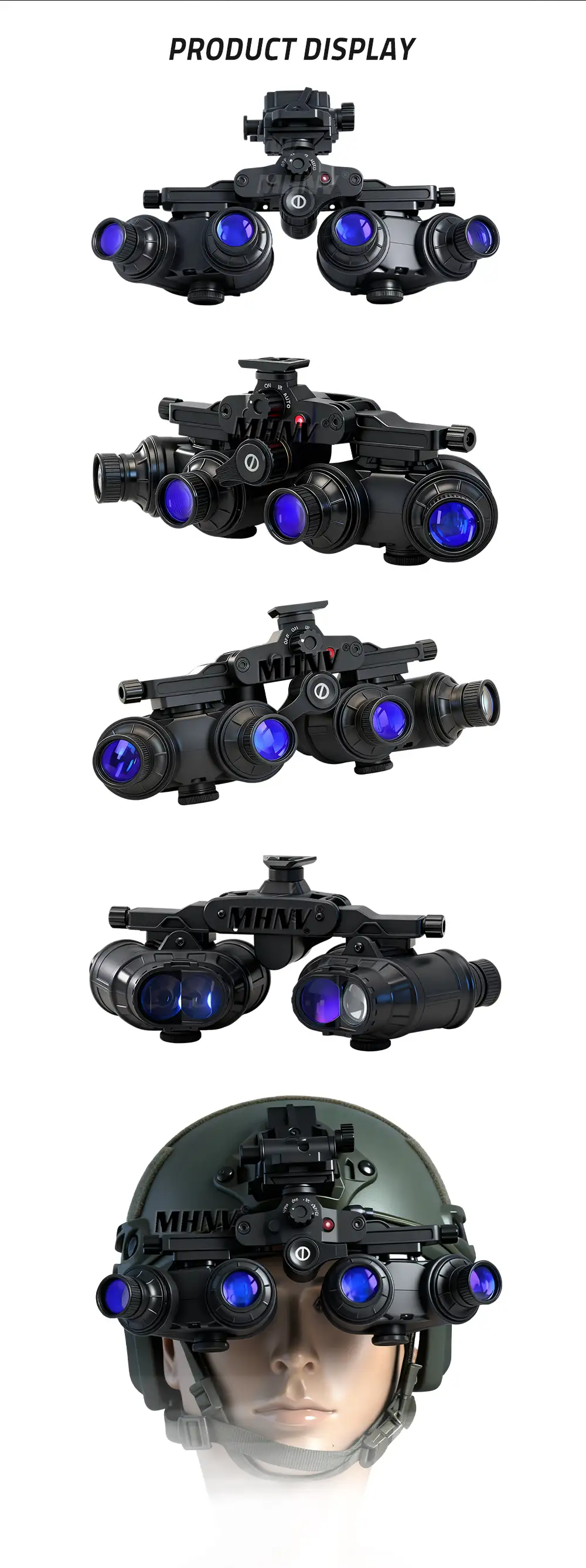 MHNV® MH-GPNVG four-eye Night Vision Goggles,Quad Tube FOV120 Housing Kit Night Vision Device,P45 Gen 3