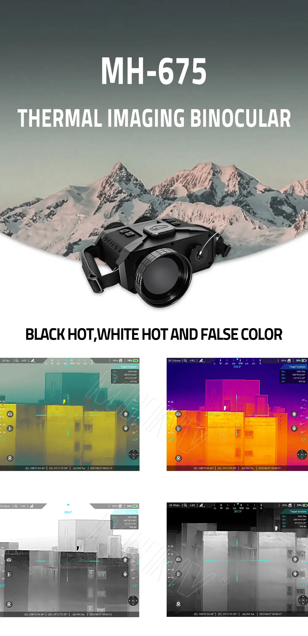 MHNV® MH-675 Infrared Thermal Binocular Thermal Imaging Night Vision Telescope Night Vision Binoculars